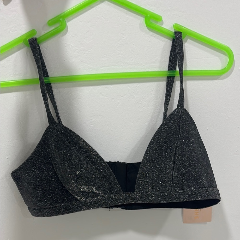 Black Glitter Bralette